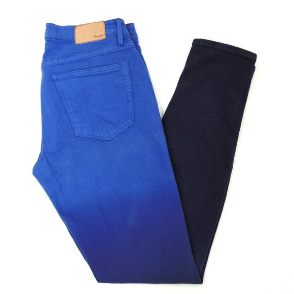Madewell Denim - MADEWELL Blue Ombre Mid Rise Skinny Skinny Pants Jeans Size 29 x 32